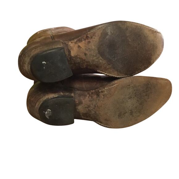 Justin H1417 Brown Leather Cowboy/Western Boots Sz 7D - Picture 8 of 8